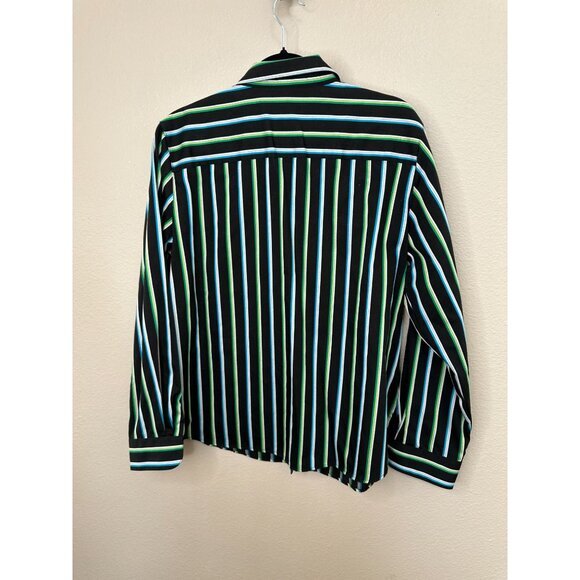 Foxcroft womens Black Blouse 16 long sleeve button up cotton collared shaped fit - Picture 4 of 6